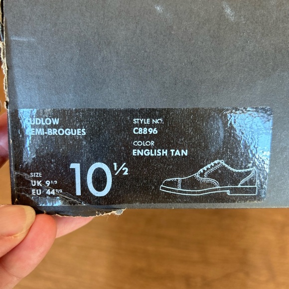 J. Crew Semi-Brogues quality Leather in English Tan Men’s size 10.5 - Picture 2 of 12